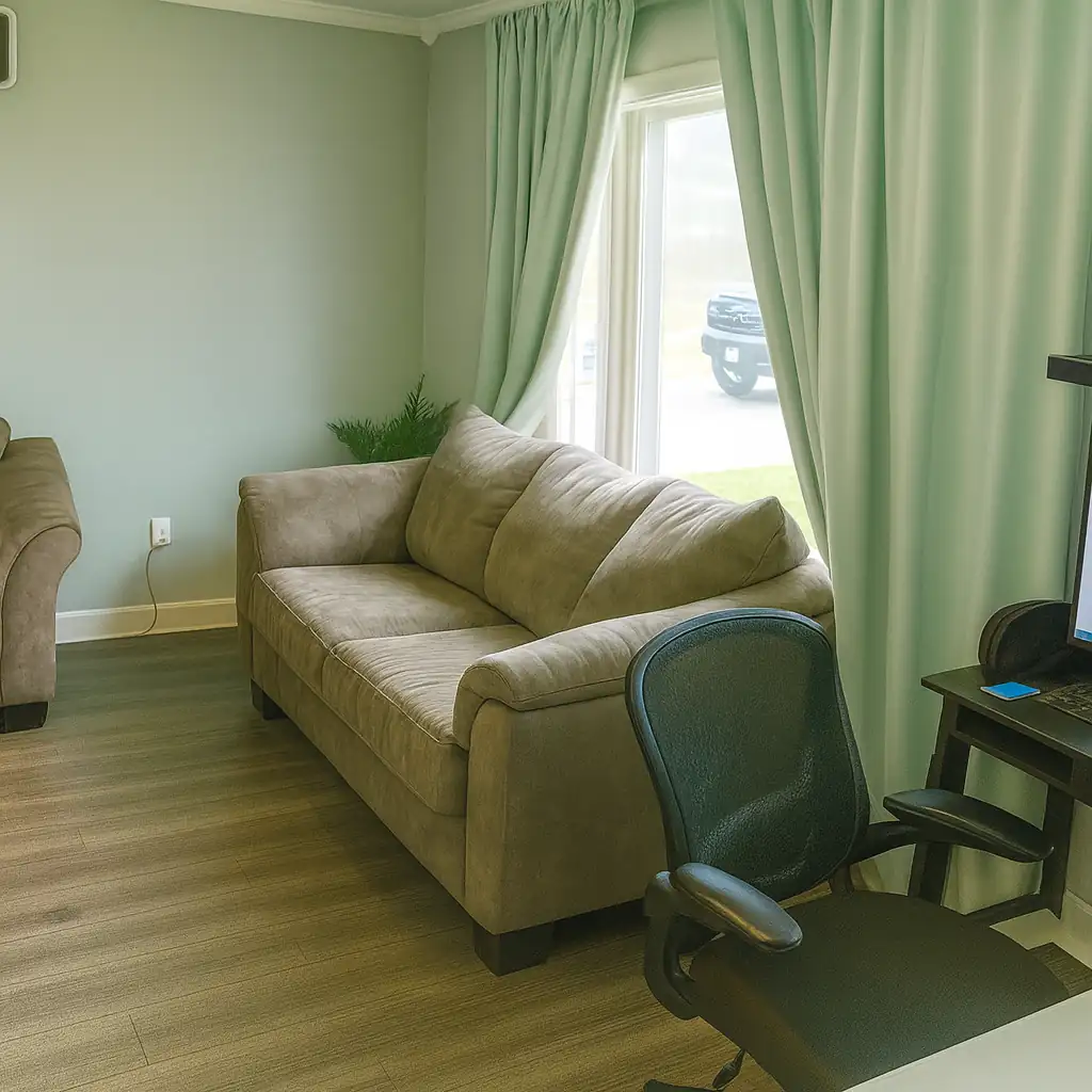 Warm living space inside 1 on 1 Comprehensive Healthcare Solution’s assisted living home in Minnesota.