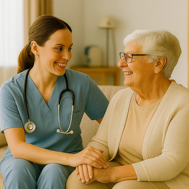 Senior receiving nursing home services in Minnesota at 1 on 1 Comprehensive Healthcare