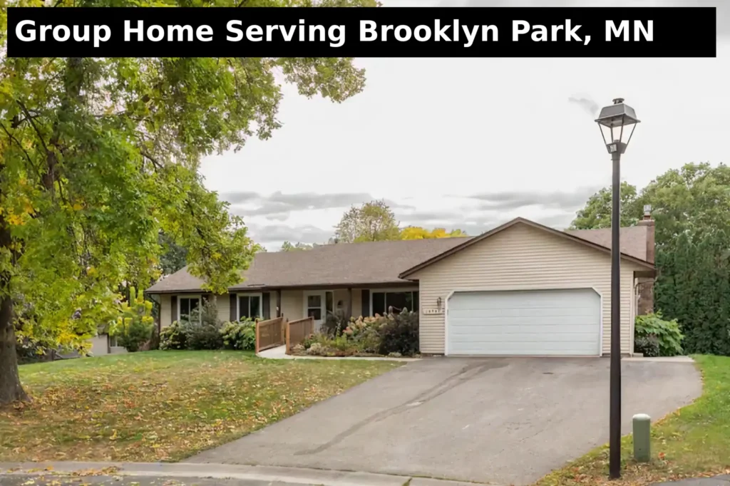 Group home serving Brooklyn Park MN showing residential assisted living house.