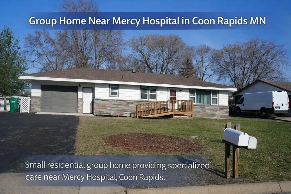Group home near Mercy Hospital in Coon Rapids MN providing assisted living and specialized care