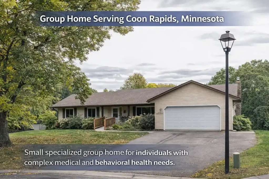 Group home serving Coon Rapids Minnesota with small residential assisted living setting